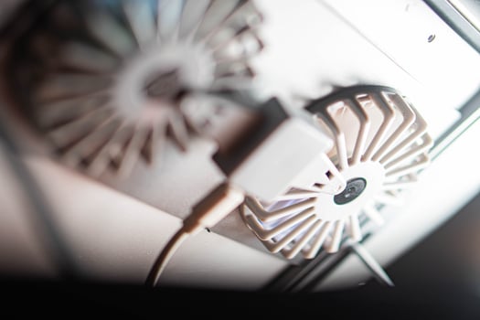 USB fan connected to a device photo