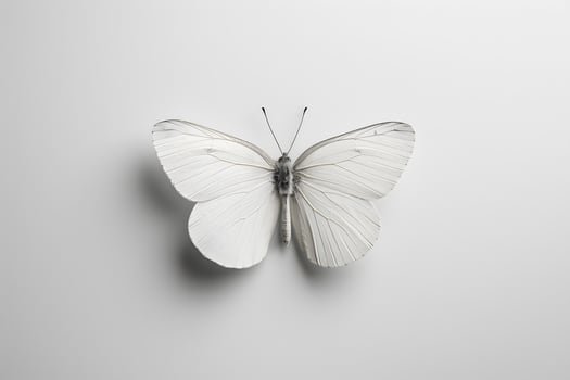 A white butterfly on a white surface photo