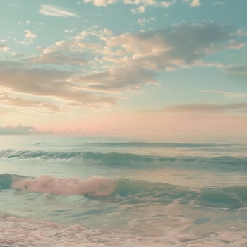 a pastel-toned summer sea photo