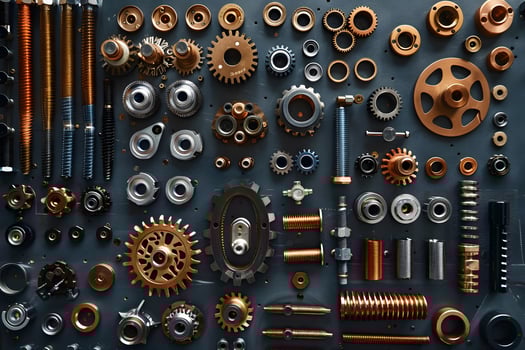 Close up of assorted gears photo