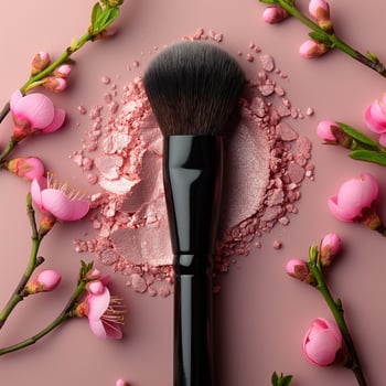 Brush of Beauty. Capturing Elegance with Cosmetic Brushes. cosmetic brush photo
