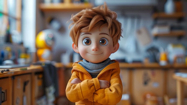 A 3D character illustration for a childrens book photo