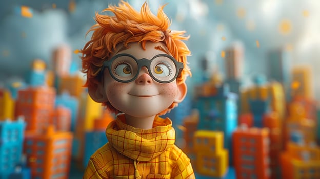 A 3D character illustration for a childrens book photo