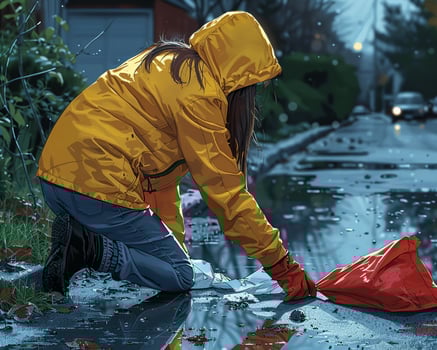 A community cleanup event photo