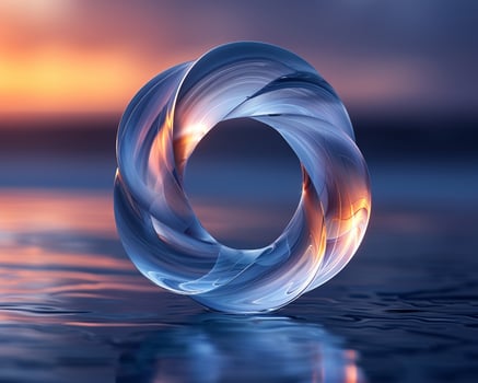 A glass logo design for a tech company modern and stylish photo
