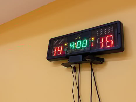 score board on the fencing sport palace photo