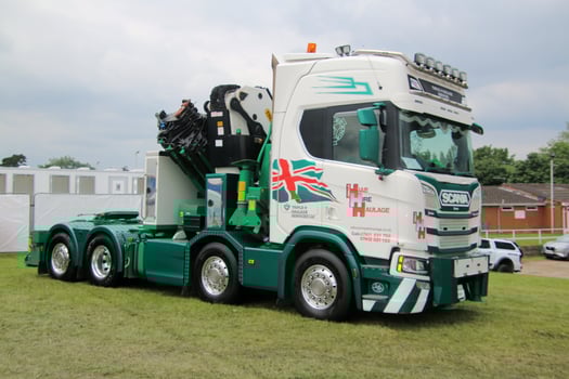 Whitchurch in Shropshire in the UK on 1 June 2024. A view of a Truck in a truck show photo