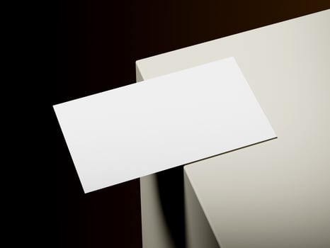 Realistic floating business branding cards template mockup. photo