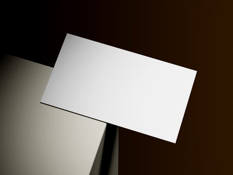Realistic floating business branding cards template mockup. photo