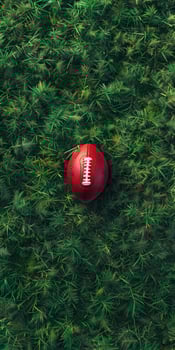 American Football on Green Grass Field photo
