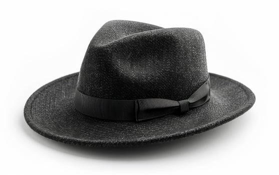 Classic trilby hat with black ribbon photo