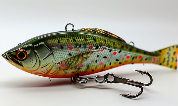 Colorful fishing lure and hook photo