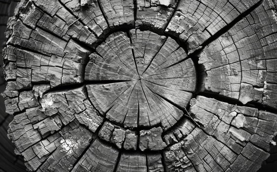 Wood texture. A cross section of tree trunk photo