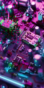Glowing Circuit Board photo