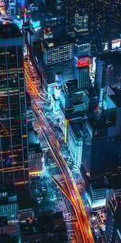 Holographic Urban Skyline photo