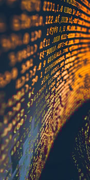 Shimmering Binary Code photo