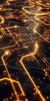Futuristic Glowing Circuit photo
