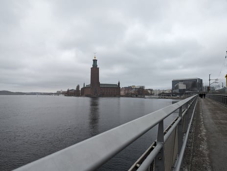 Stockholm City Hall by the waterfront photo