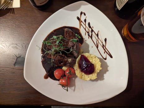 Elegant Stockholm meal plate with reindeer photo