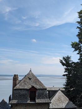 Mont Saint-Michel Historical Island on Normandy Coast photo