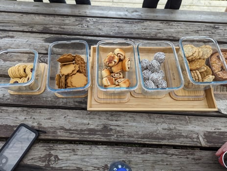 Assorted Swedish fika snacks on a table photo