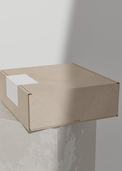 Cardboard box with texture use for mockup photo