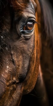 Brown Horse Eye Closeup photo