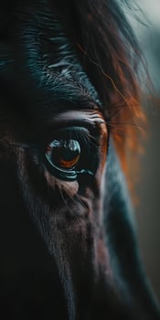 Brown Horse Eye Closeup photo