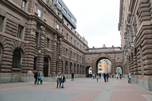 Stockholm, Sweden, 2018 - Stockholm Parliament Entrance photo