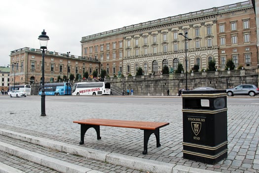 Stockholm, Sweden, 2018 - Stockholm Royal Palace with Mailbox photo