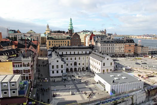 Stockholm, Sweden, 2018 - Panorama View of Stockholm Buildings in Sweden photo