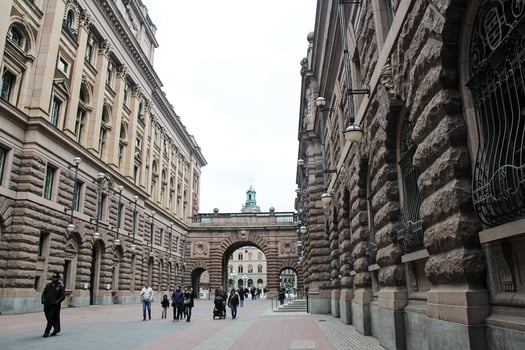 Stockholm, Sweden, 2018 - Stockholm Parliament Entrance photo