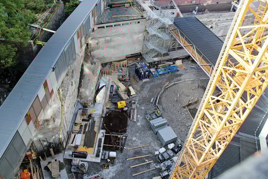 Stockholm, Sweden, 2018 - Construction Site from a Crane photo