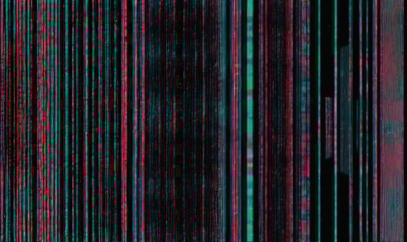 VHS effect blankets the composition mimicking white noise over a grunge film texture photo