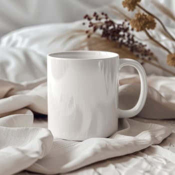 White Coffee Mug 15Oz Mockup, On Dance Background photo