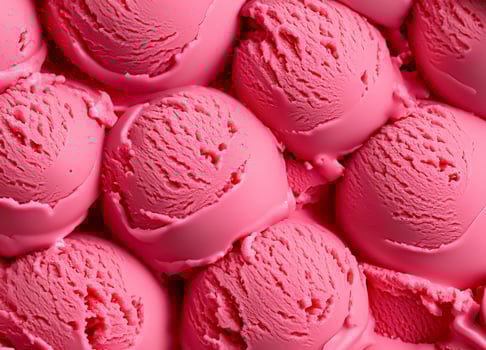 Close up of strawberry icecream texture photo