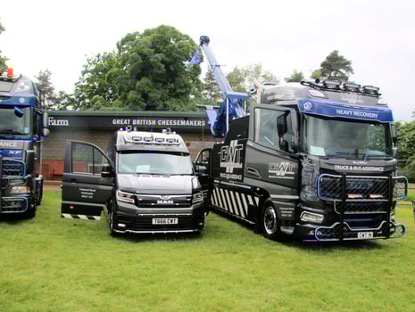 Whitchurch in Shropshire in the UK on 1 June 2024. A view of a Truck in a truck show photo