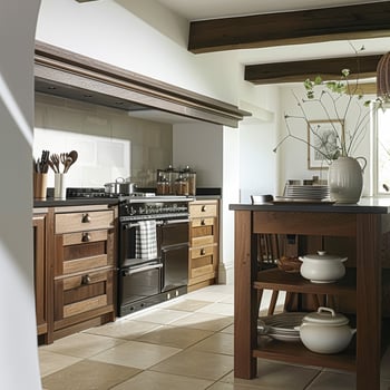 Bespoke kitchen design, country house and cottage interior design, English countryside style renovation and home decor photo