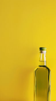 Olive oil bottle ad background with copyspace, vegetable oil commercial produce, food industry and retail photo