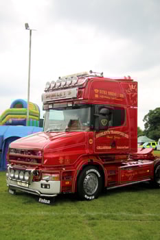 Whitchurch in Shropshire in the UK on 1 June 2024. A view of a Truck in a truck show photo