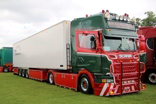Whitchurch in Shropshire in the UK on 1 June 2024. A view of a Truck in a truck show photo