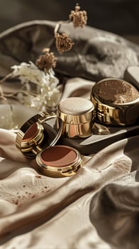 Beauty product and cosmetics texture, makeup products as abstract luxury cosmetic background photo
