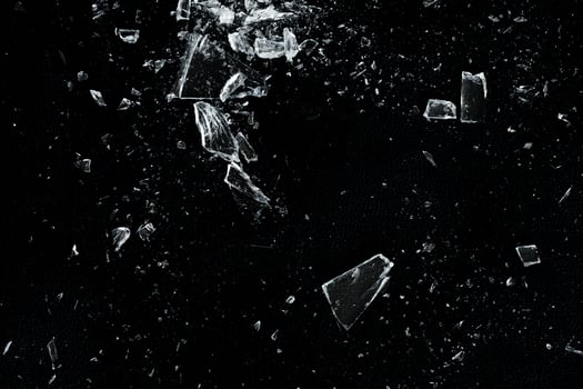 Abstract broken glass particle texture photo
