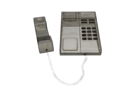 3d rendering classic corded phone photo