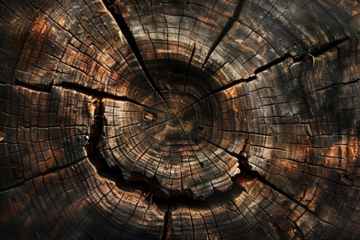 Detailed texture of an old wooden surface, highlighting natural patterns photo