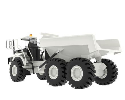 Heavy truck isolated on background. 3d rendering - illustration photo