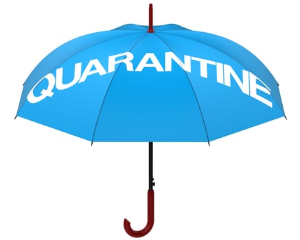 Umbrella isolated on background. 3d rendering - illustration photo