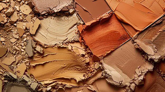 Beauty product and cosmetics texture, makeup products as abstract luxury cosmetic background photo