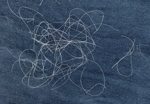 Gray hair on black background photo