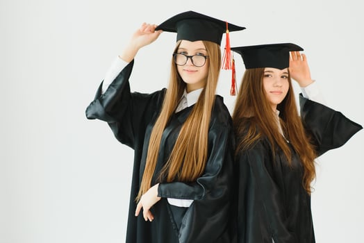 group of female students graduating photo